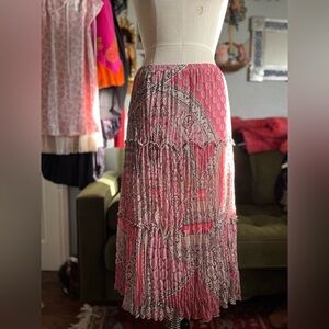 Tanjay pink and brown  pleated Skirt